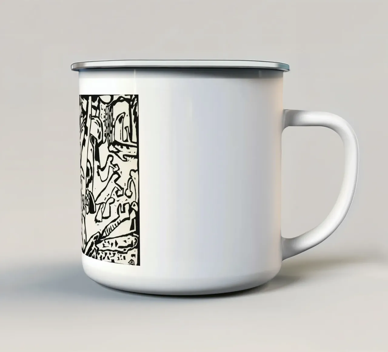 Composition 2 tazza in smalto da vintageshop