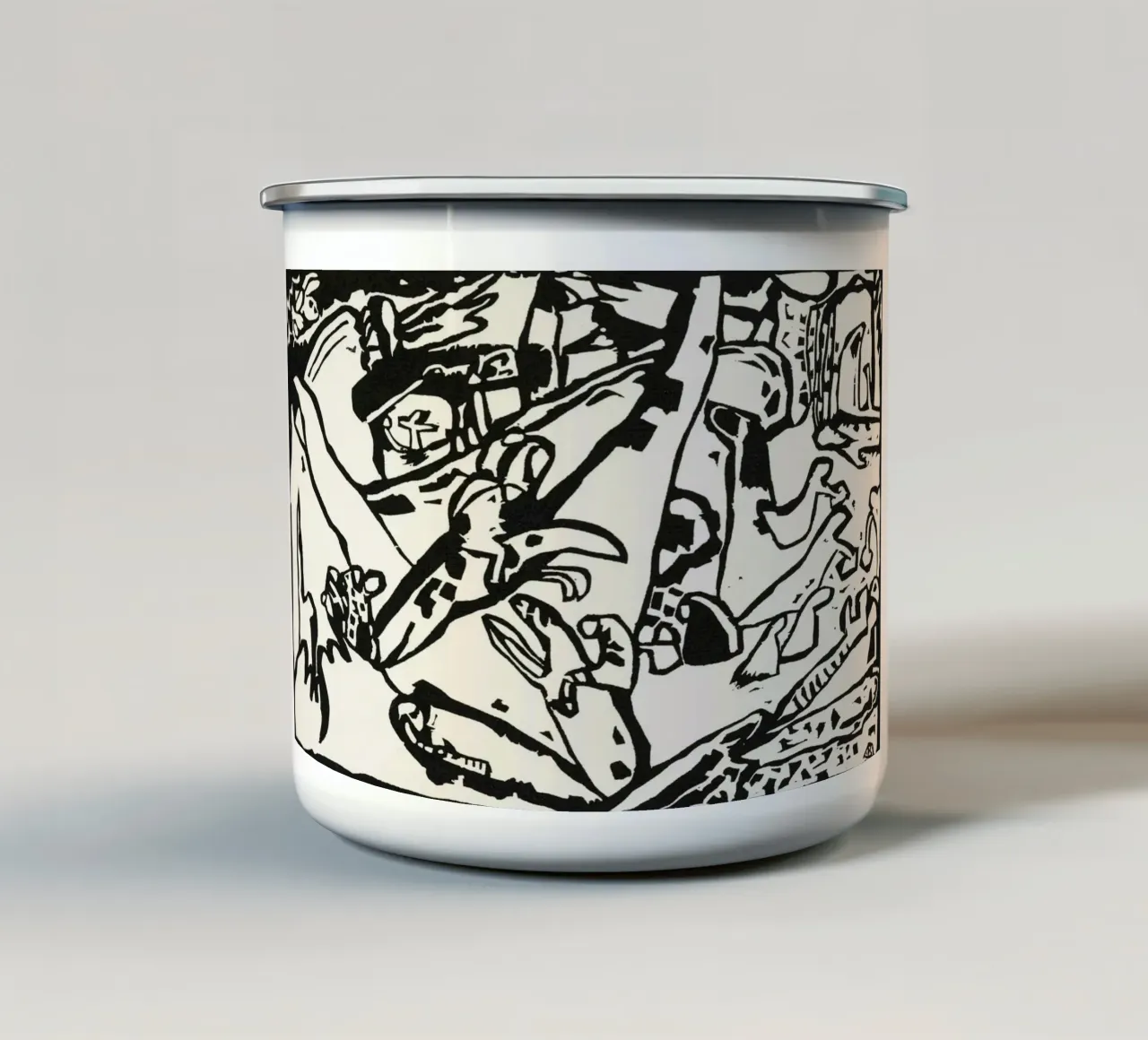 Composition 2 tazza in smalto da vintageshop