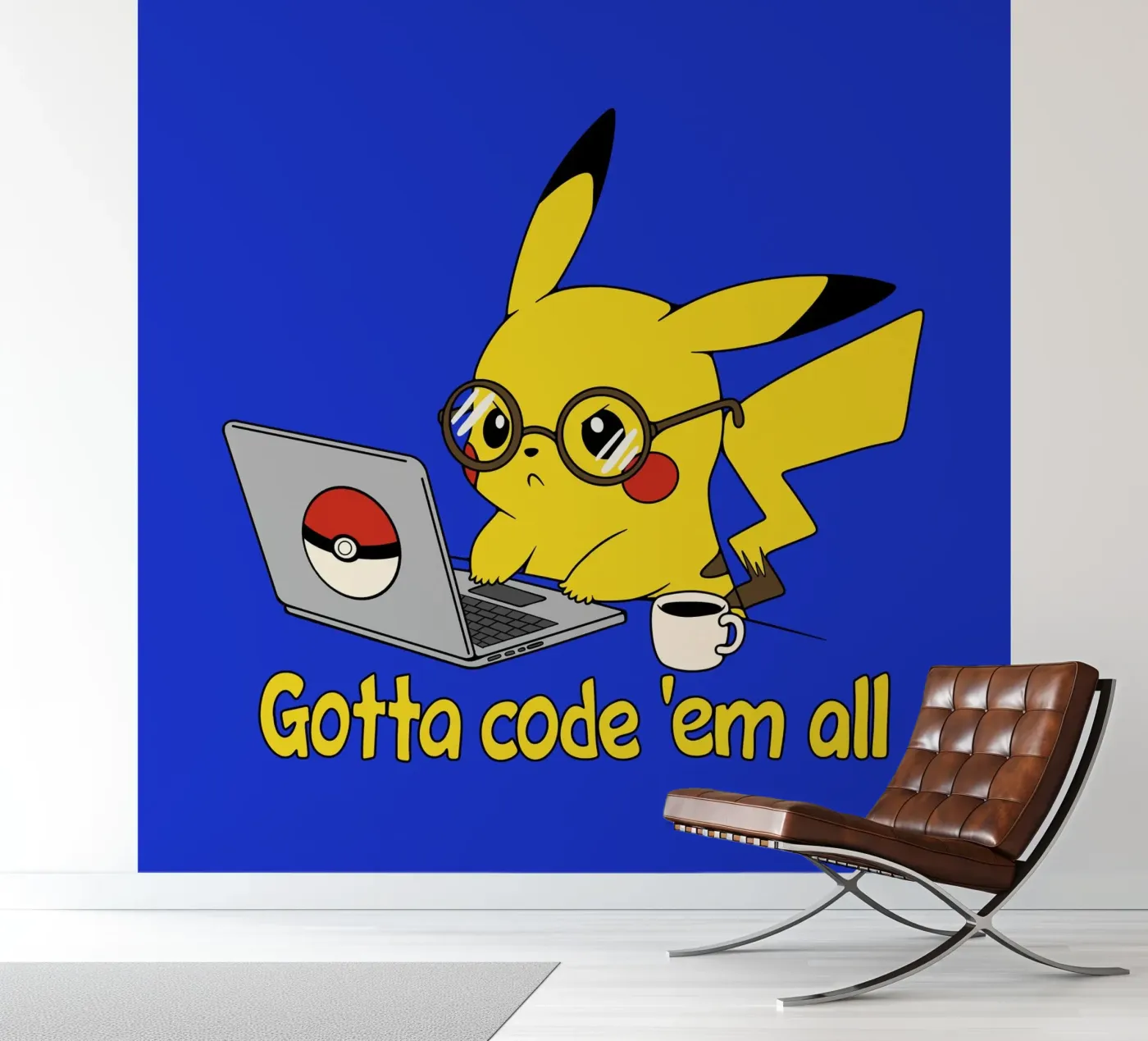 Gotta code 'em all fotobehang van Loobs