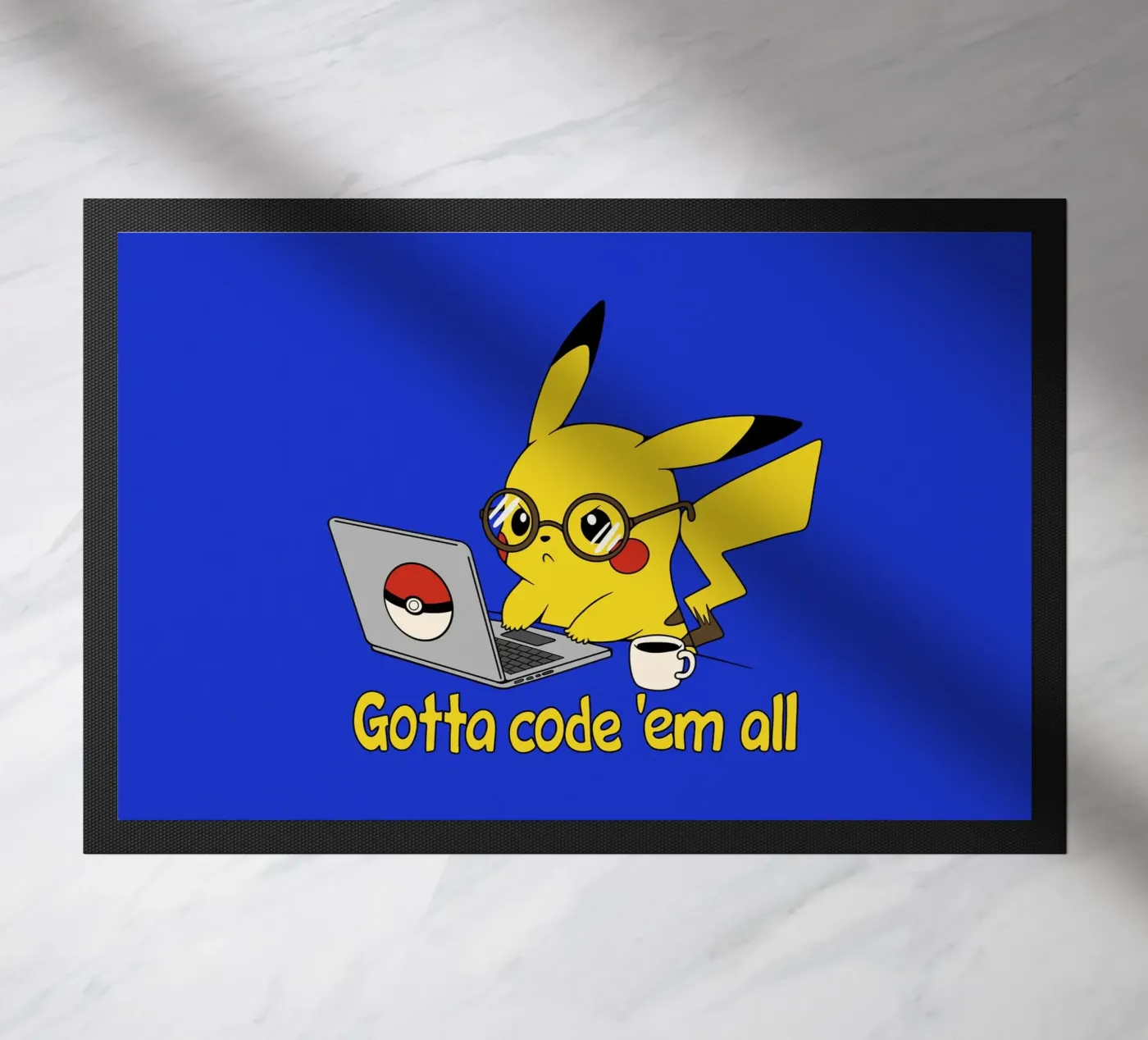 Gotta code 'em all deurmat van Loobs