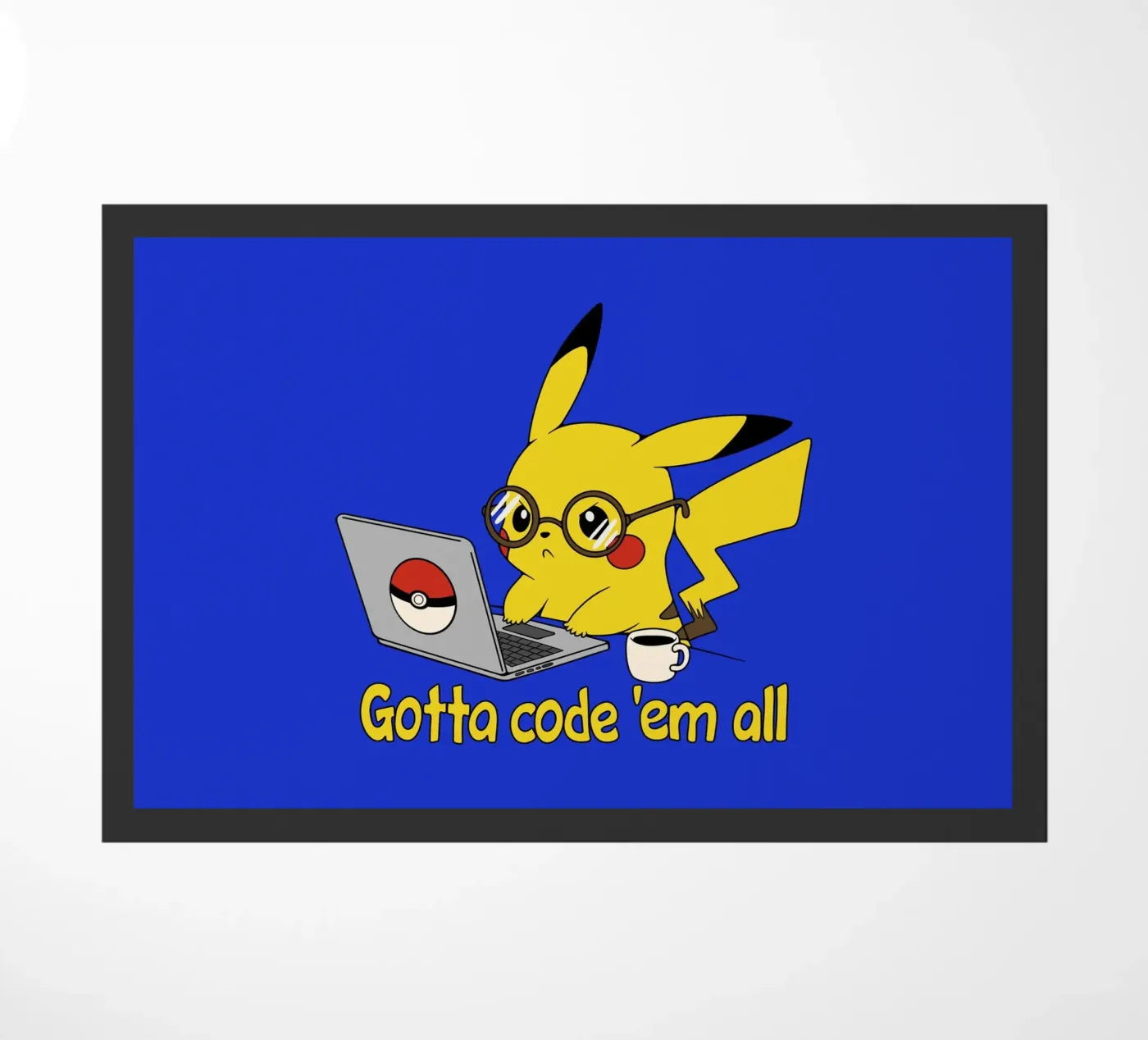Gotta code 'em all deurmat van Loobs