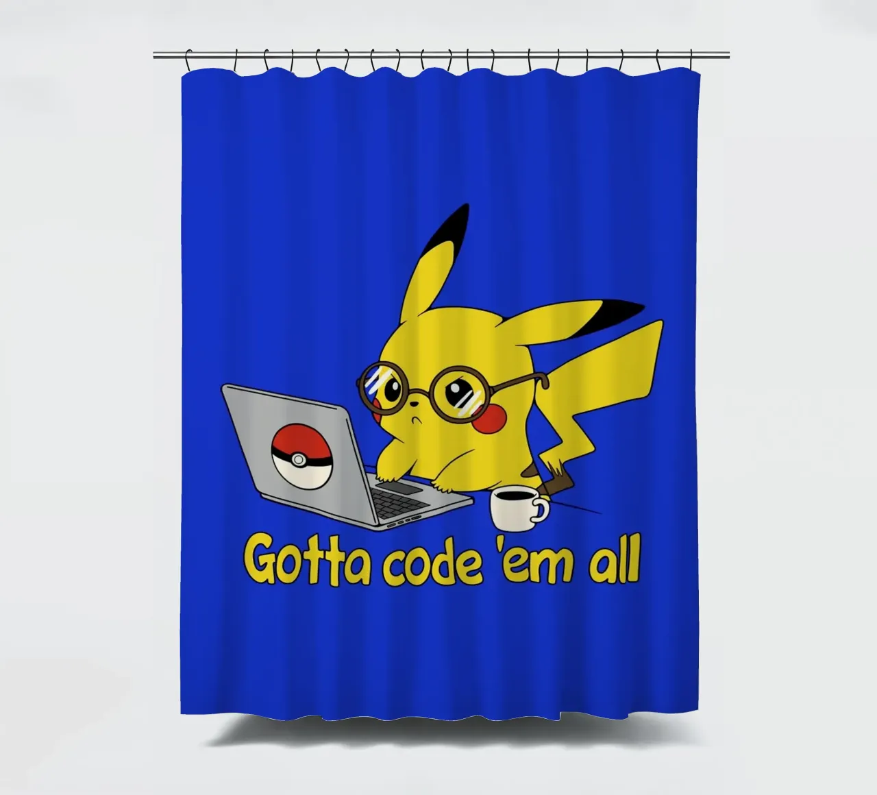 Il faut tous les coder rideau de douche de Loobs