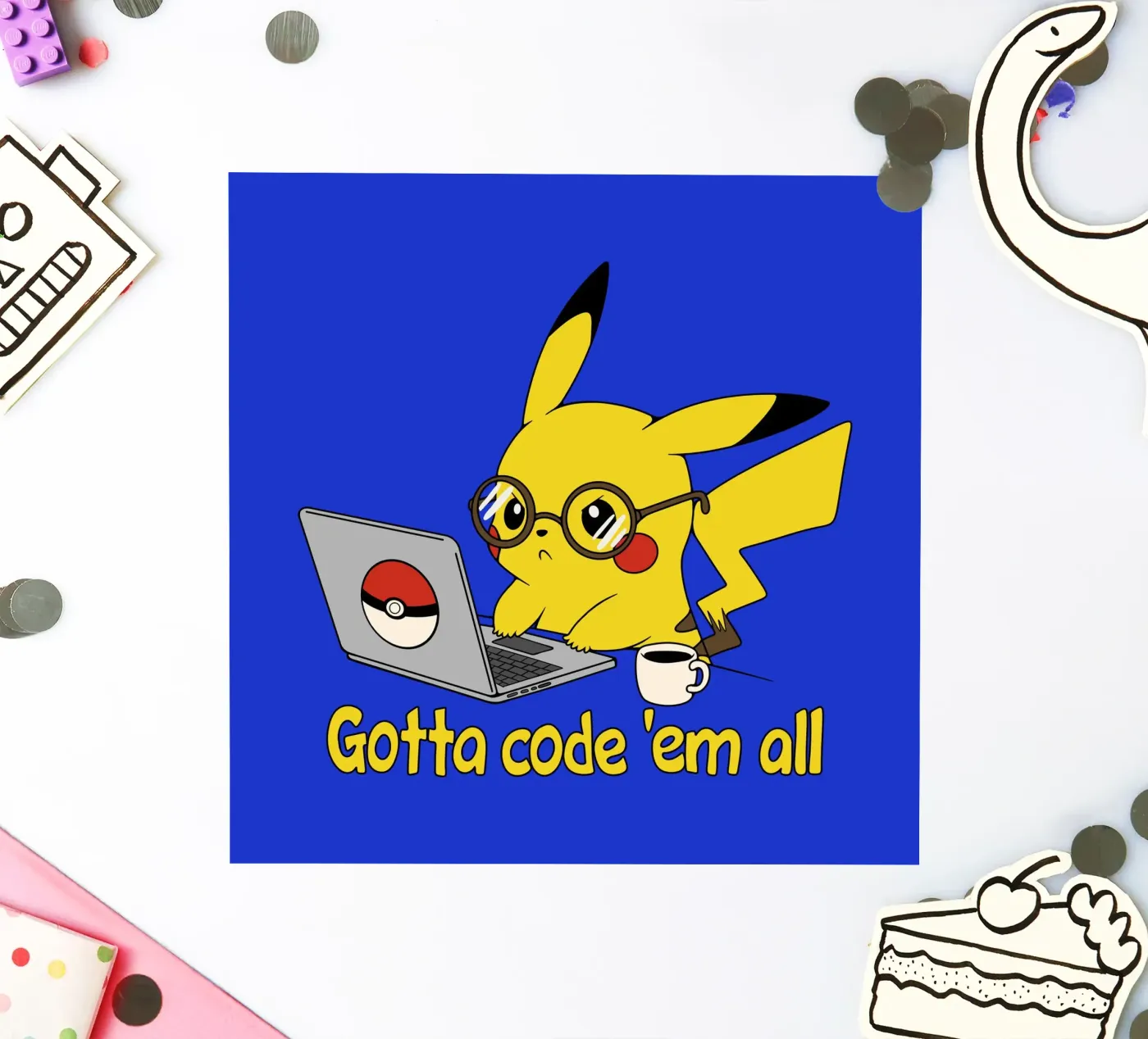 Gotta code 'em all sticker by Loobs
