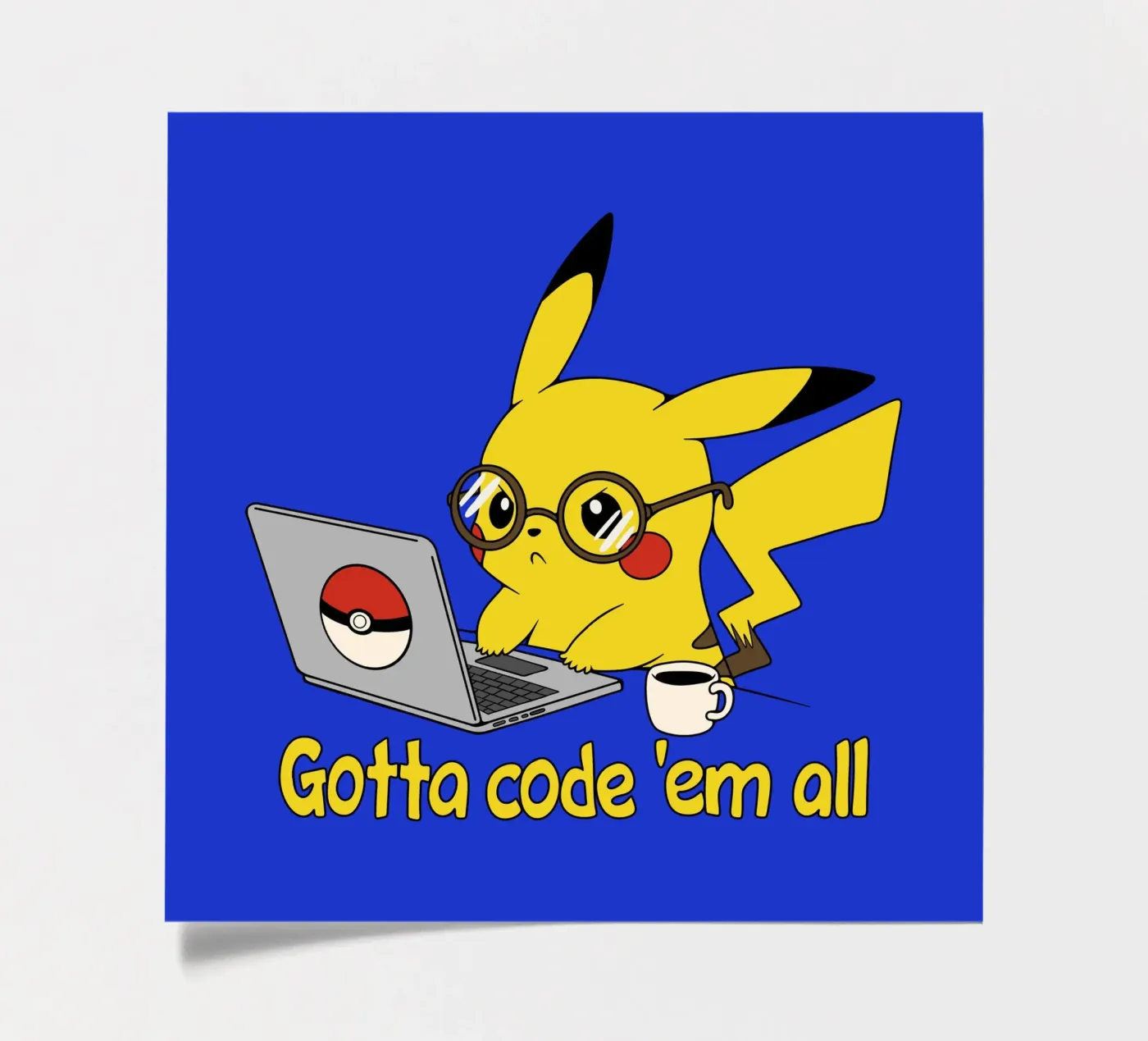 Gotta code 'em all stickervel van Loobs