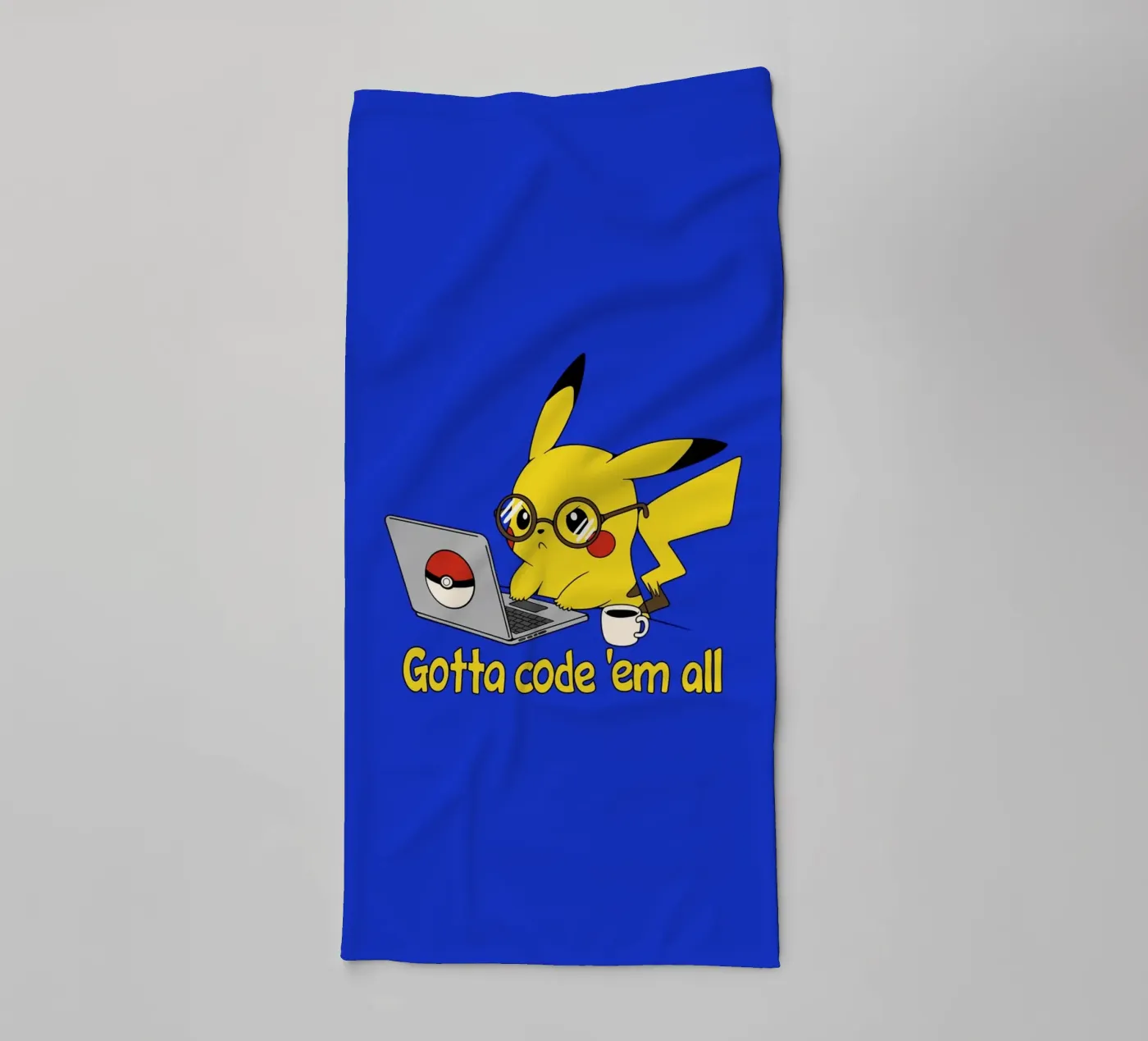 Gotta code 'em all badhanddoek van Loobs