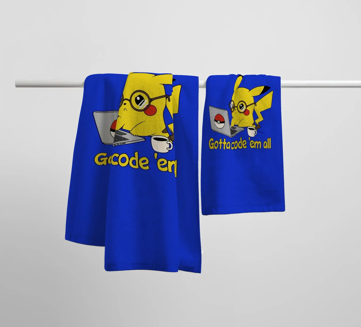 Gotta code 'em all towel by Loobs