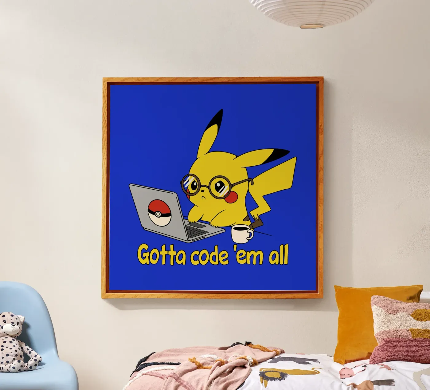 Gotta code 'em all acryl van Loobs
