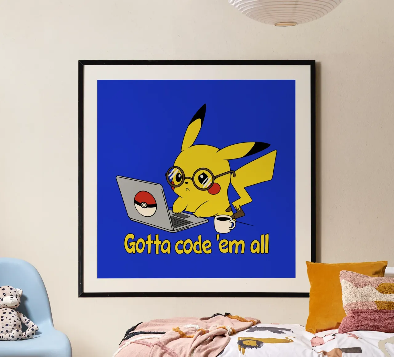 Il faut tous les coder poster avec cadre en aluminium de Loobs