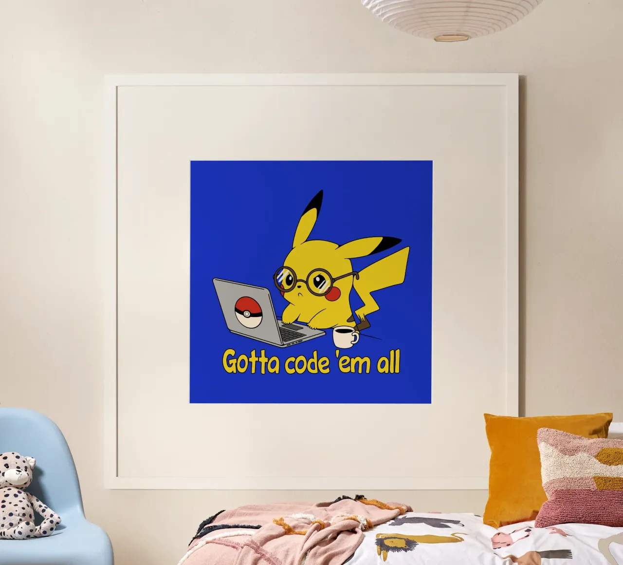 Il faut tous les coder poster avec cadre en aluminium de Loobs