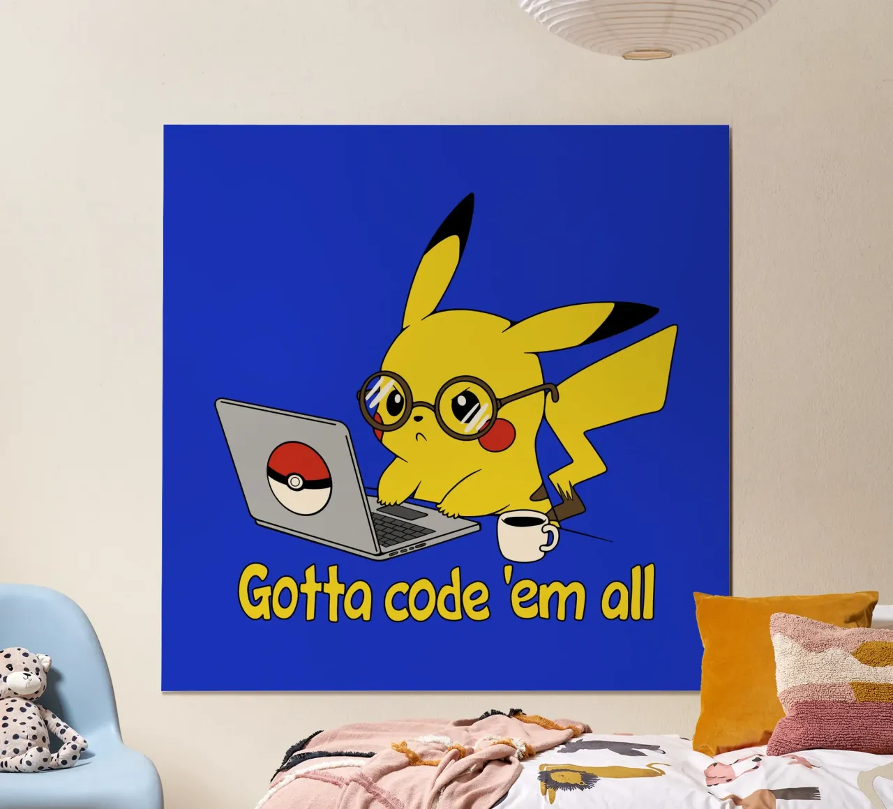 Il faut tous les coder poster avec cadre en aluminium de Loobs
