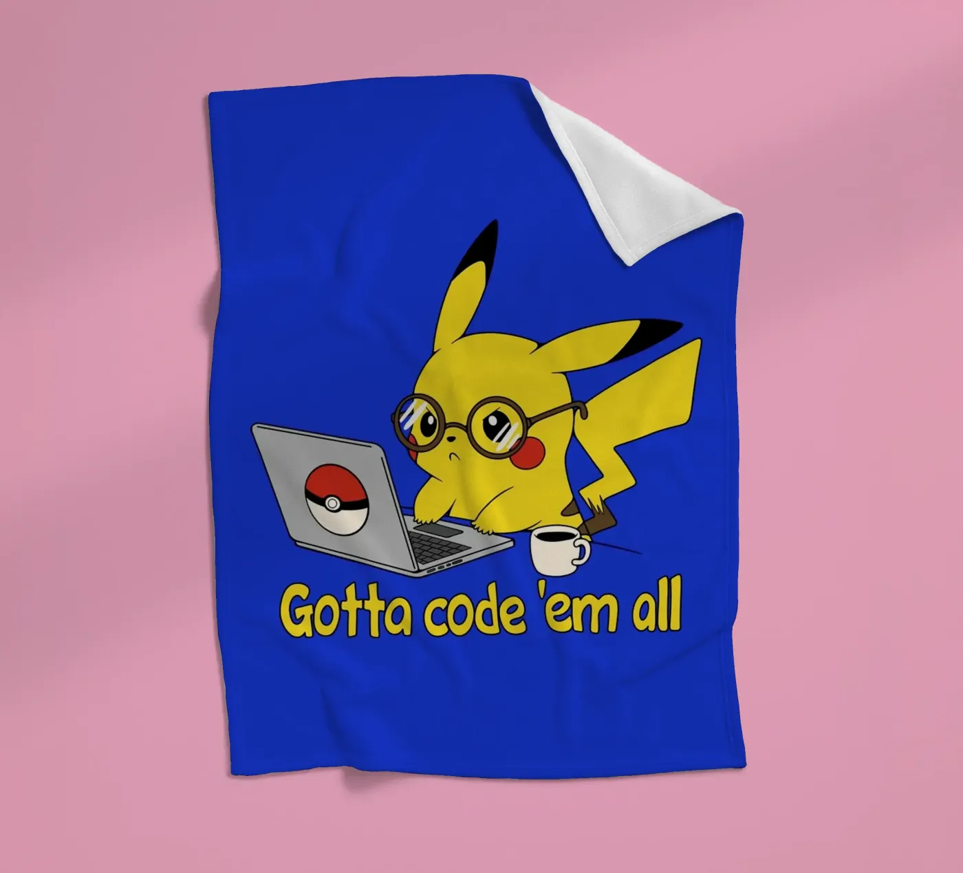 Gotta code 'em all fleecedeken van Loobs