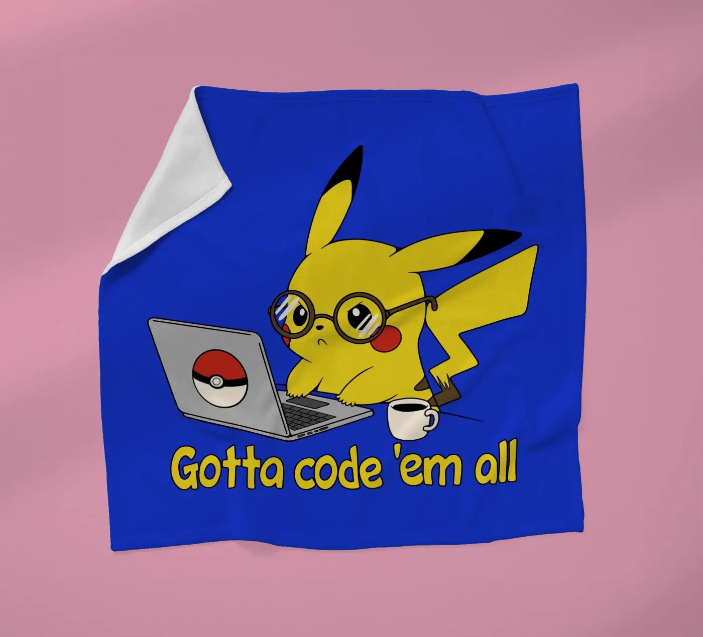 Gotta code 'em all fleecedeken van Loobs