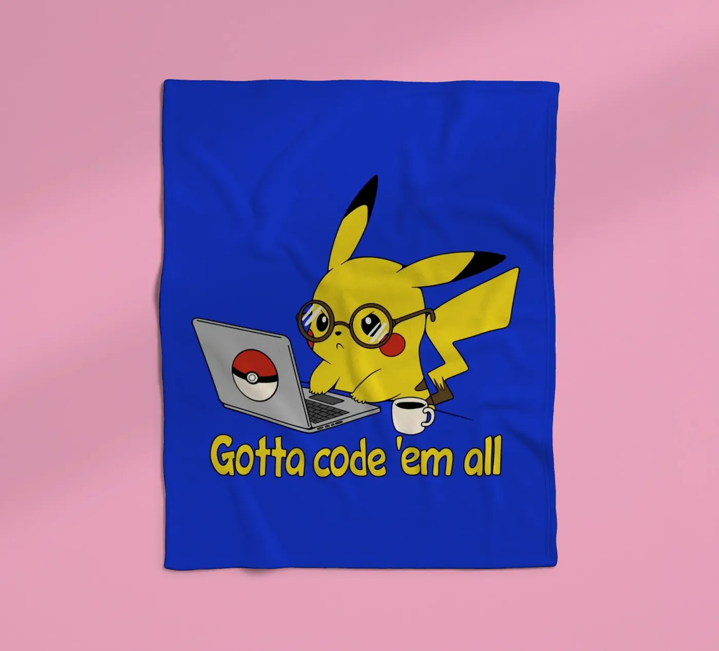 Gotta code 'em all fleecedeken van Loobs