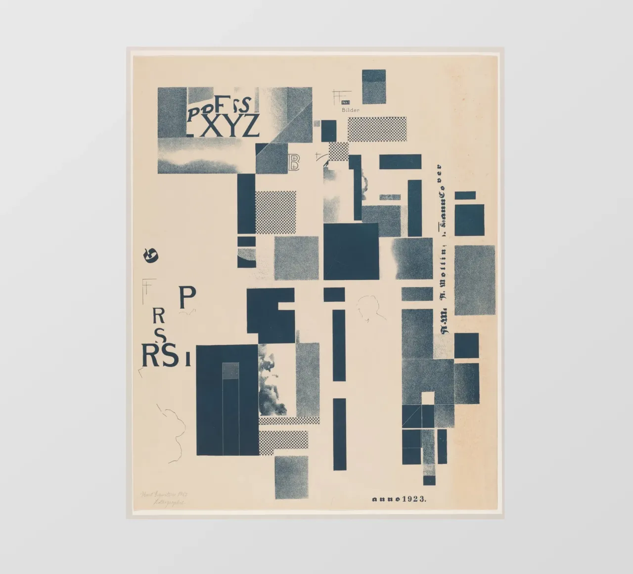 Compositie met typografische elementen pellicola backlit da vintageshop