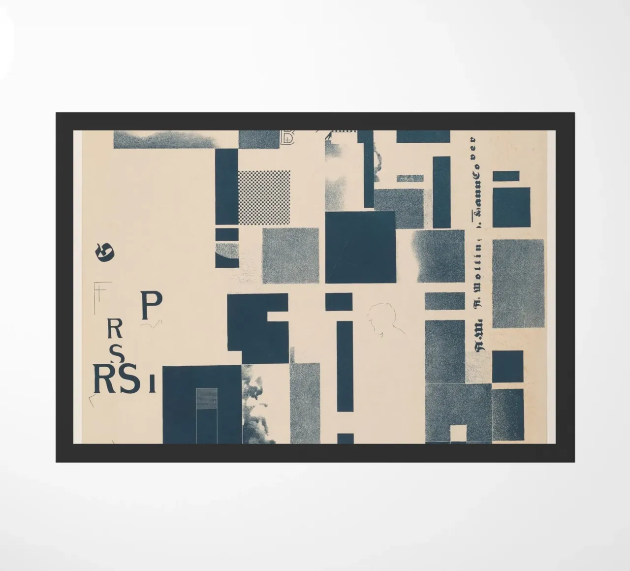 Compositie met typografische elementen zerbino da vintageshop