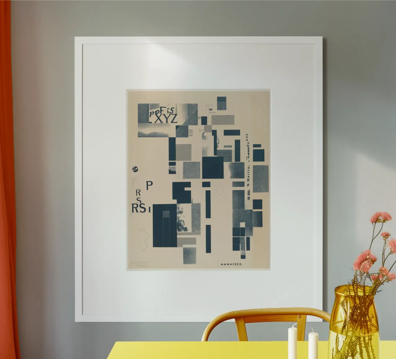 Compositie met typografische elementen poster da vintageshop