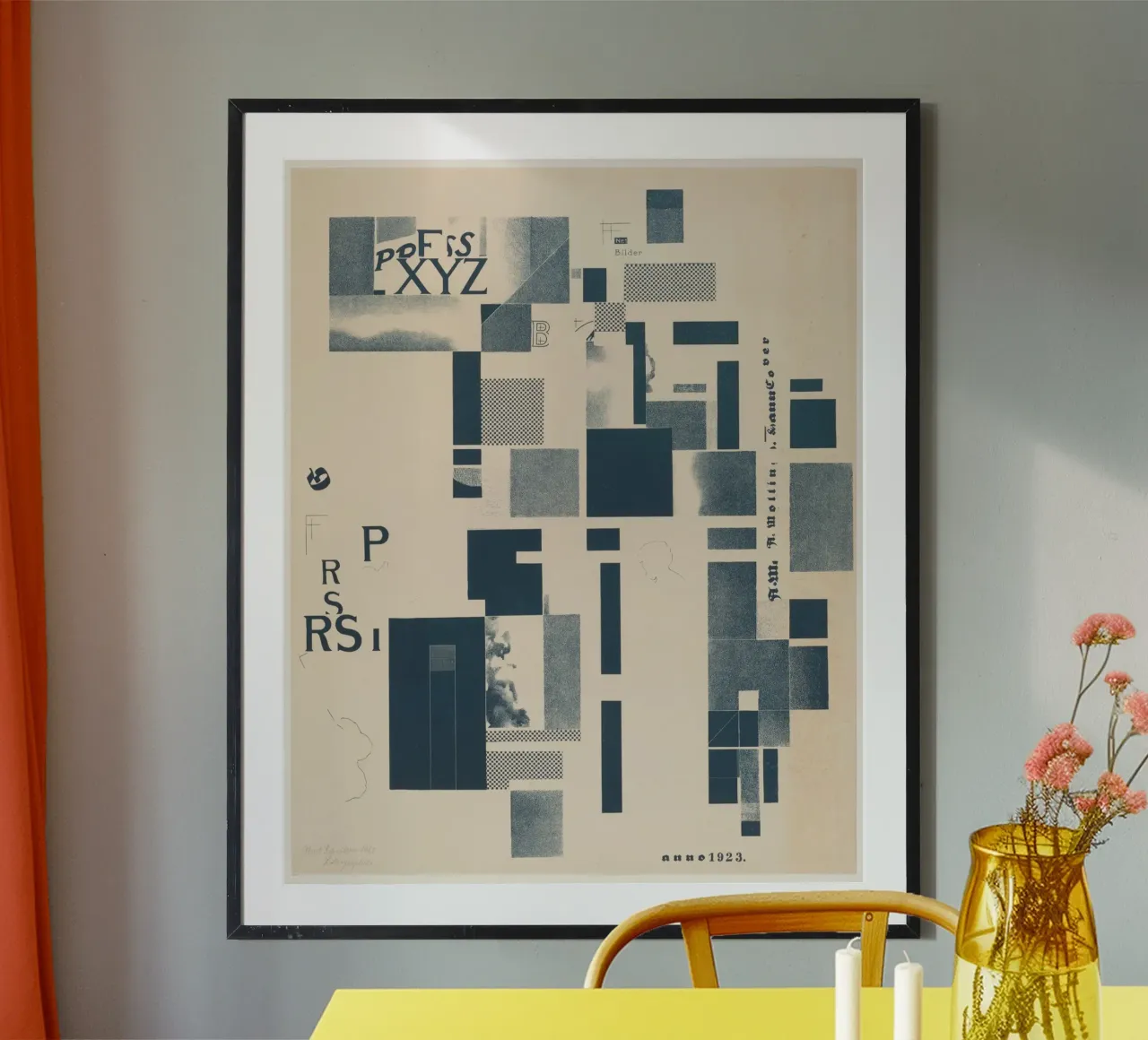 Compositie met typografische elementen poster da vintageshop