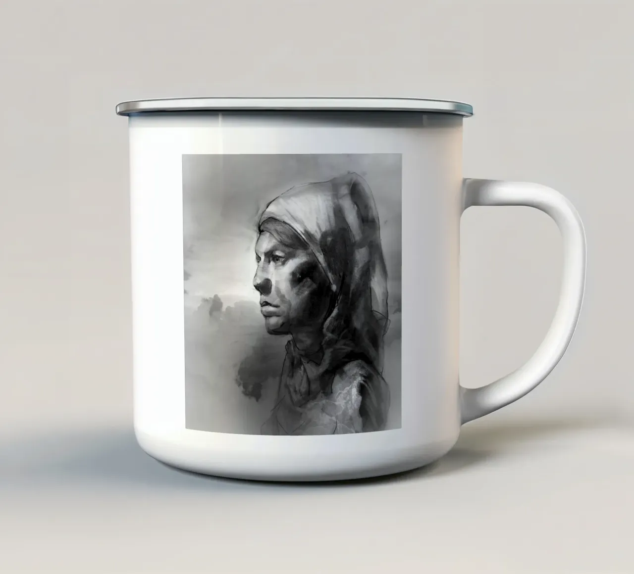 Head in the clouds tazza in smalto da Stoian Hitrov