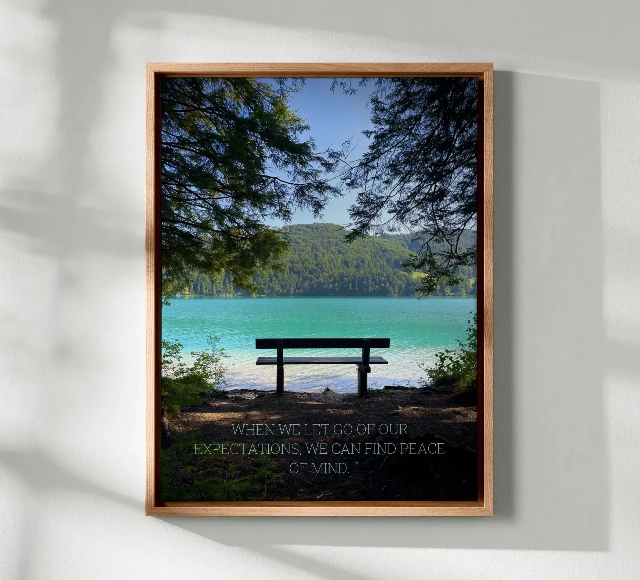 Peace of Mind (Fuschl Austria) canvas with Floater frame by Happy 😃 Art 🎨 by Christine Schnoell