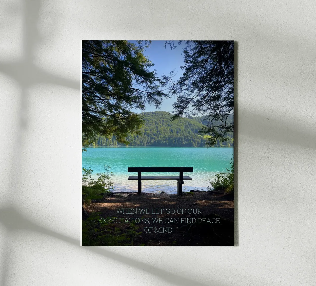 Peace of Mind (Fuschl Austria) canvas with Floater frame by Happy 😃 Art 🎨 by Christine Schnoell