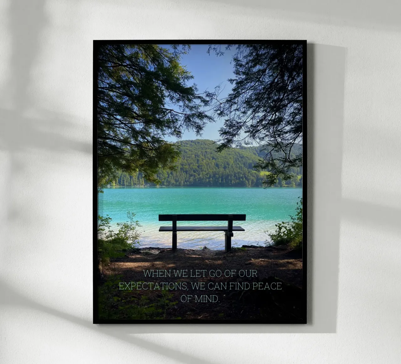 Peace of Mind (Fuschl Austria) poster con telaio in alluminio da Happy 😃 Art 🎨 by Christine Schnoell
