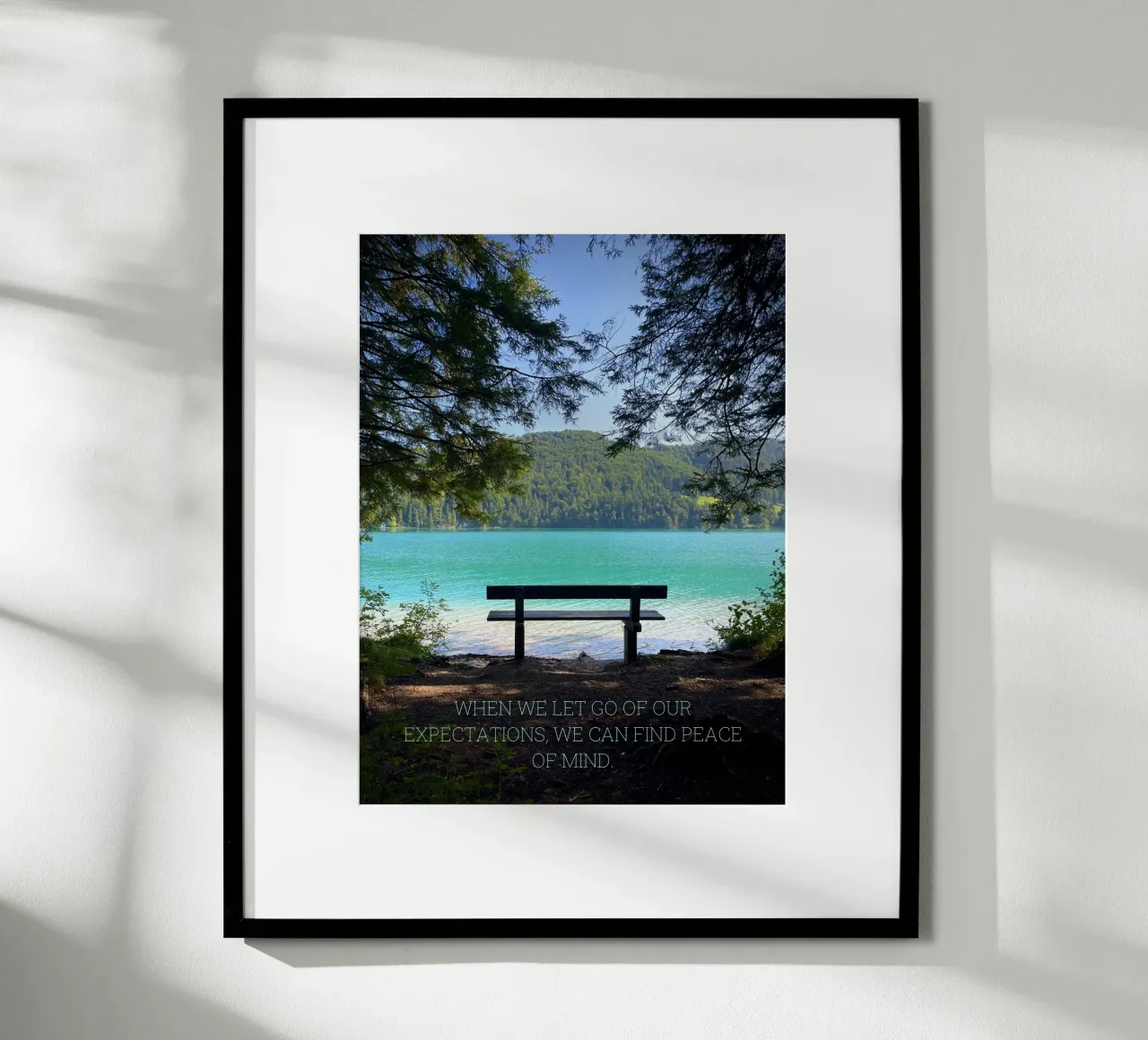 Peace of Mind (Fuschl Austria) poster con telaio in alluminio da Happy 😃 Art 🎨 by Christine Schnoell