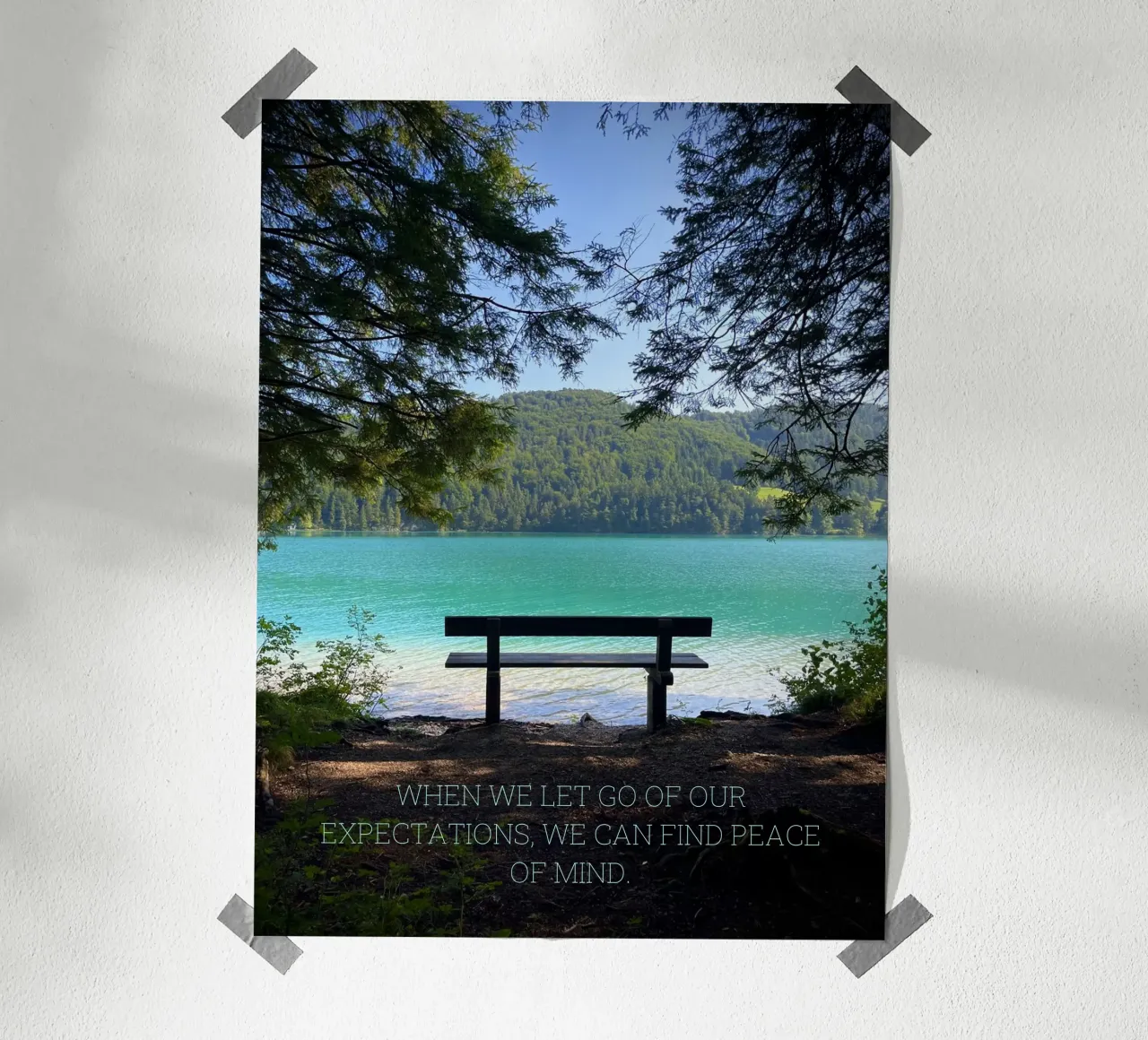 Peace of Mind (Fuschl Austria) poster con telaio in alluminio da Happy 😃 Art 🎨 by Christine Schnoell