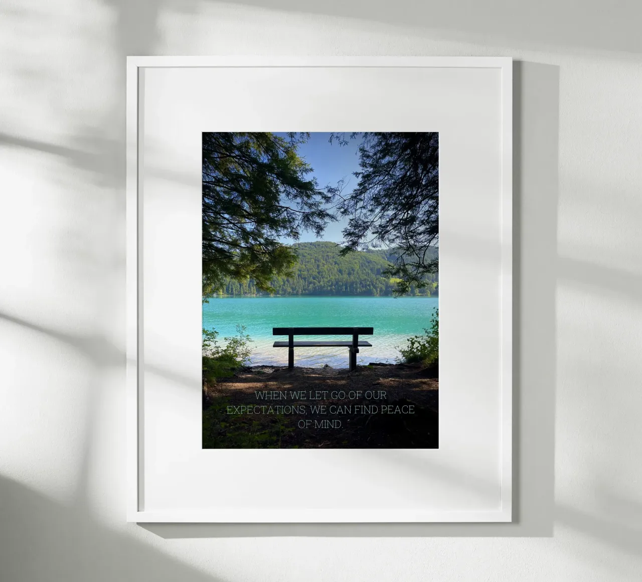 Peace of Mind (Fuschl Austria) poster con telaio in alluminio da Happy 😃 Art 🎨 by Christine Schnoell