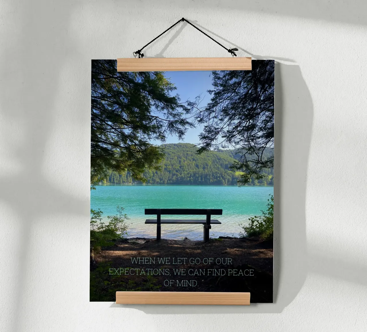 Peace of Mind (Fuschl Austria) poster con telaio in alluminio da Happy 😃 Art 🎨 by Christine Schnoell