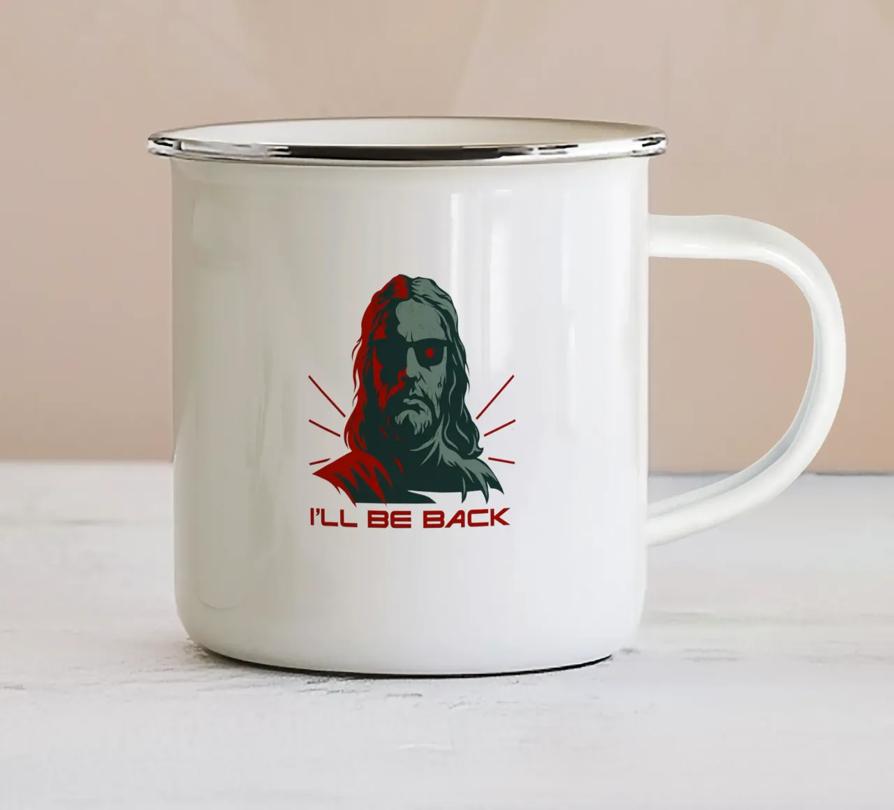 I'LL BE BACK tazza in smalto da edsonramosart