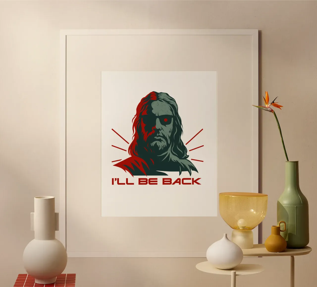 I'LL BE BACK poster con telaio in legno da edsonramosart