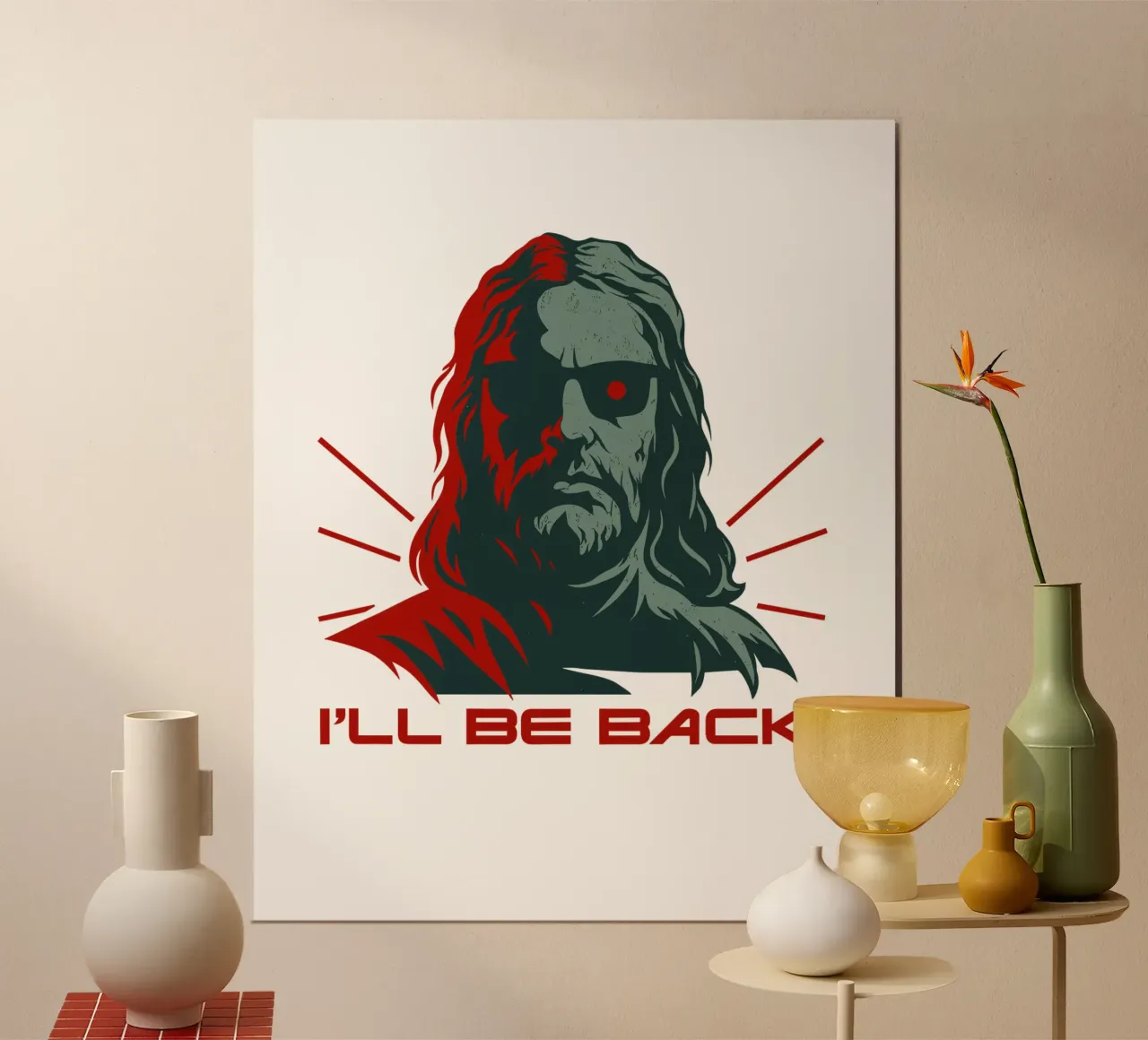 I'LL BE BACK poster con telaio in legno da edsonramosart