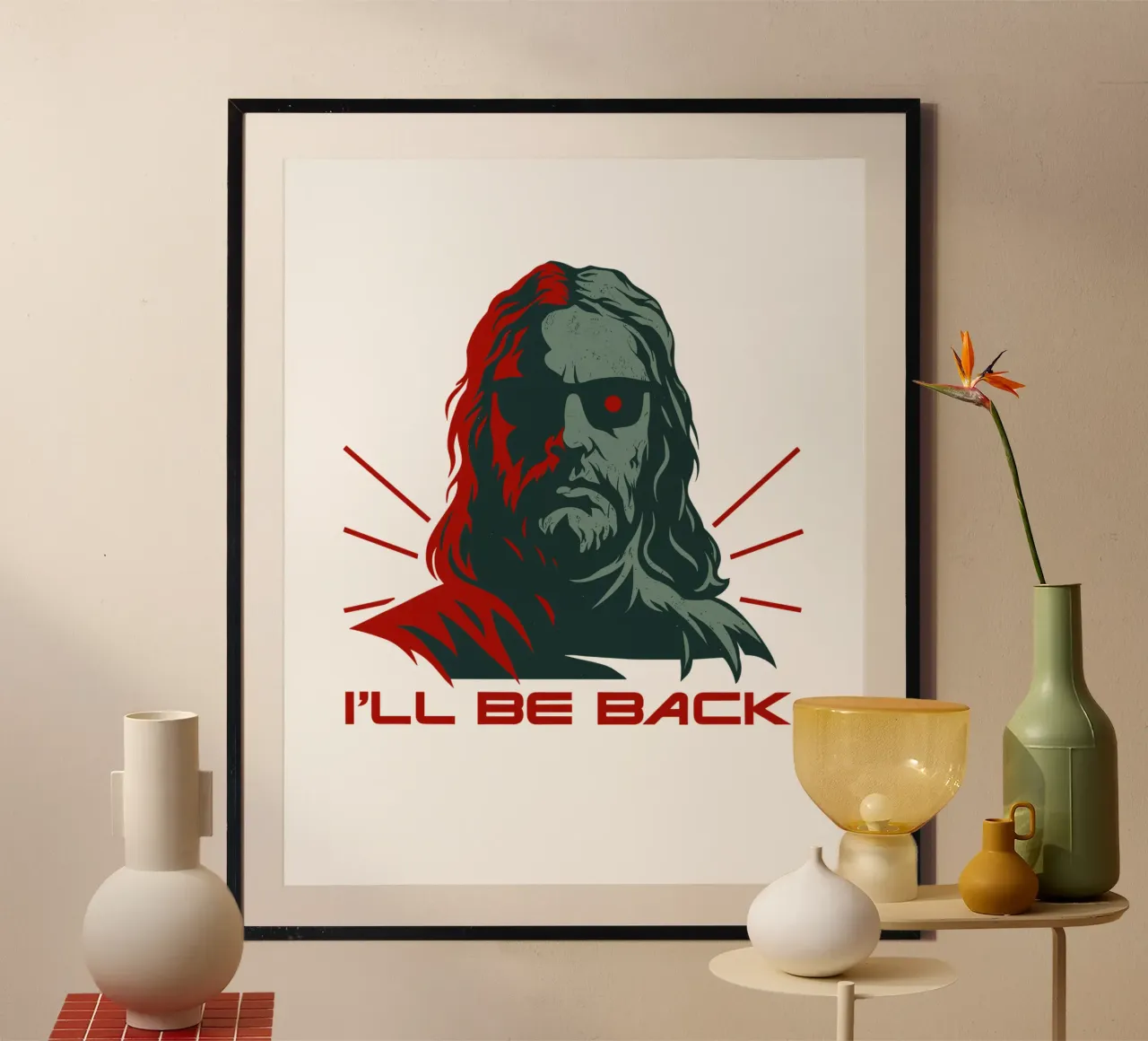 I'LL BE BACK poster con telaio in legno da edsonramosart