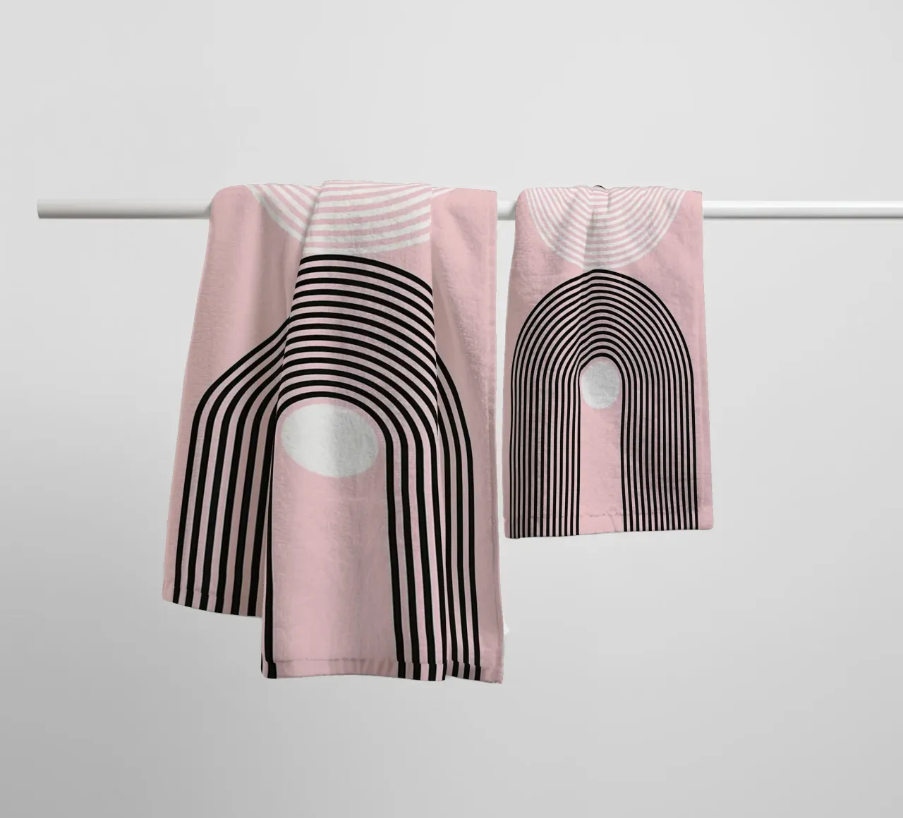 Abstract and geometric towel by Maria Lang