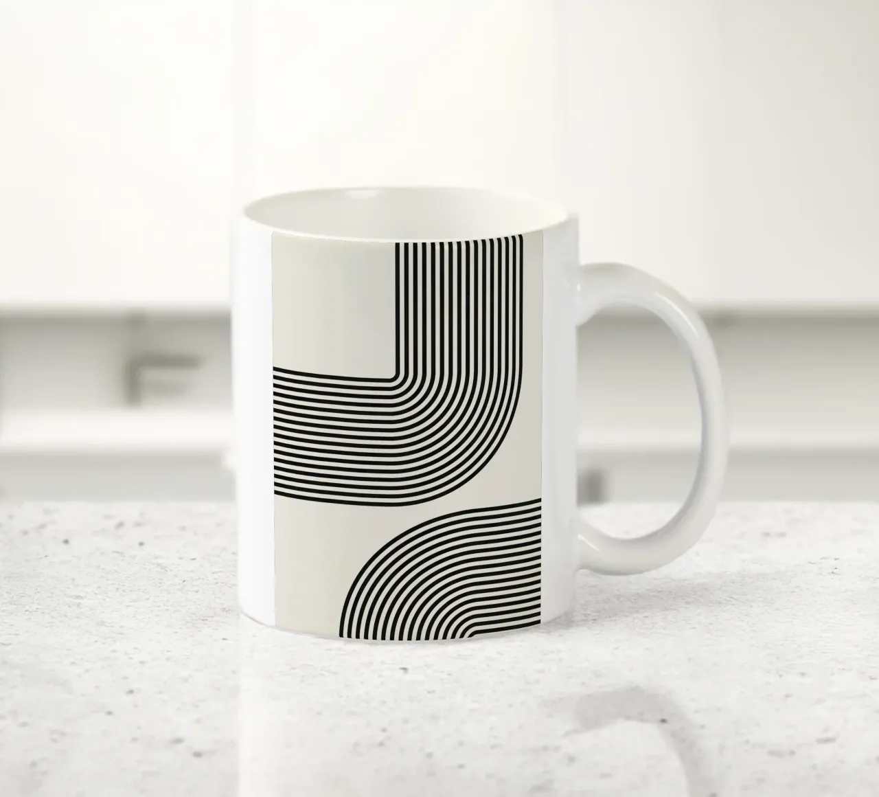 Astratto e geometrico tazza in ceramica da Maria Lang