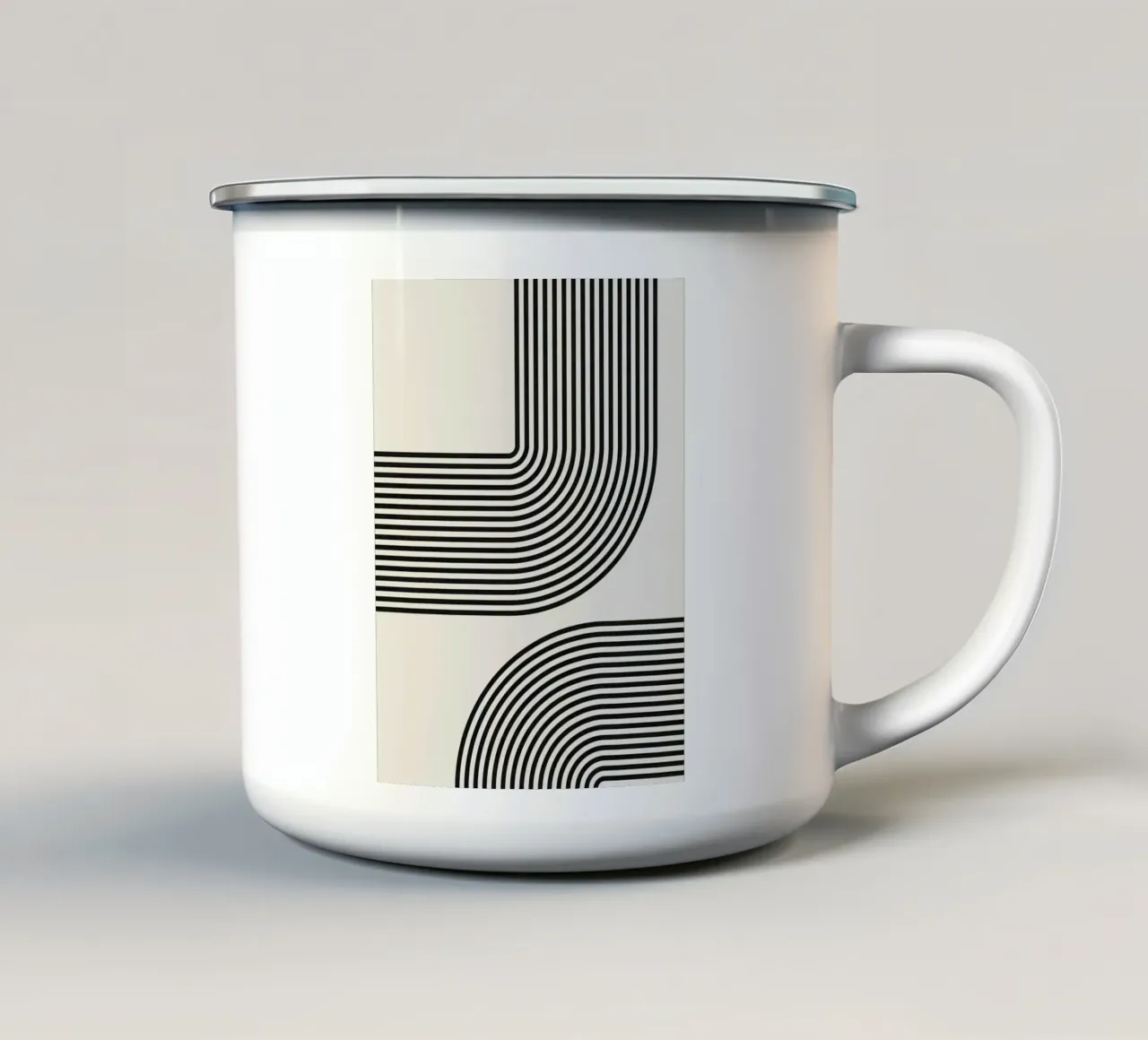 Astratto e geometrico tazza in smalto da Maria Lang