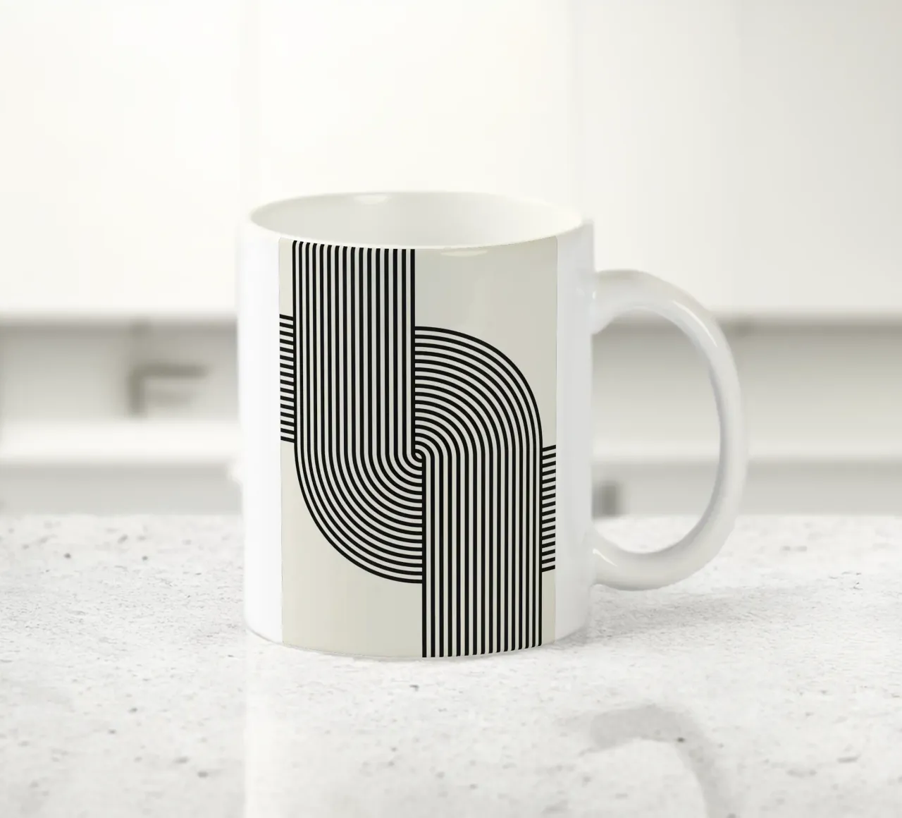 Astratto e geometrico tazza in ceramica da Maria Lang