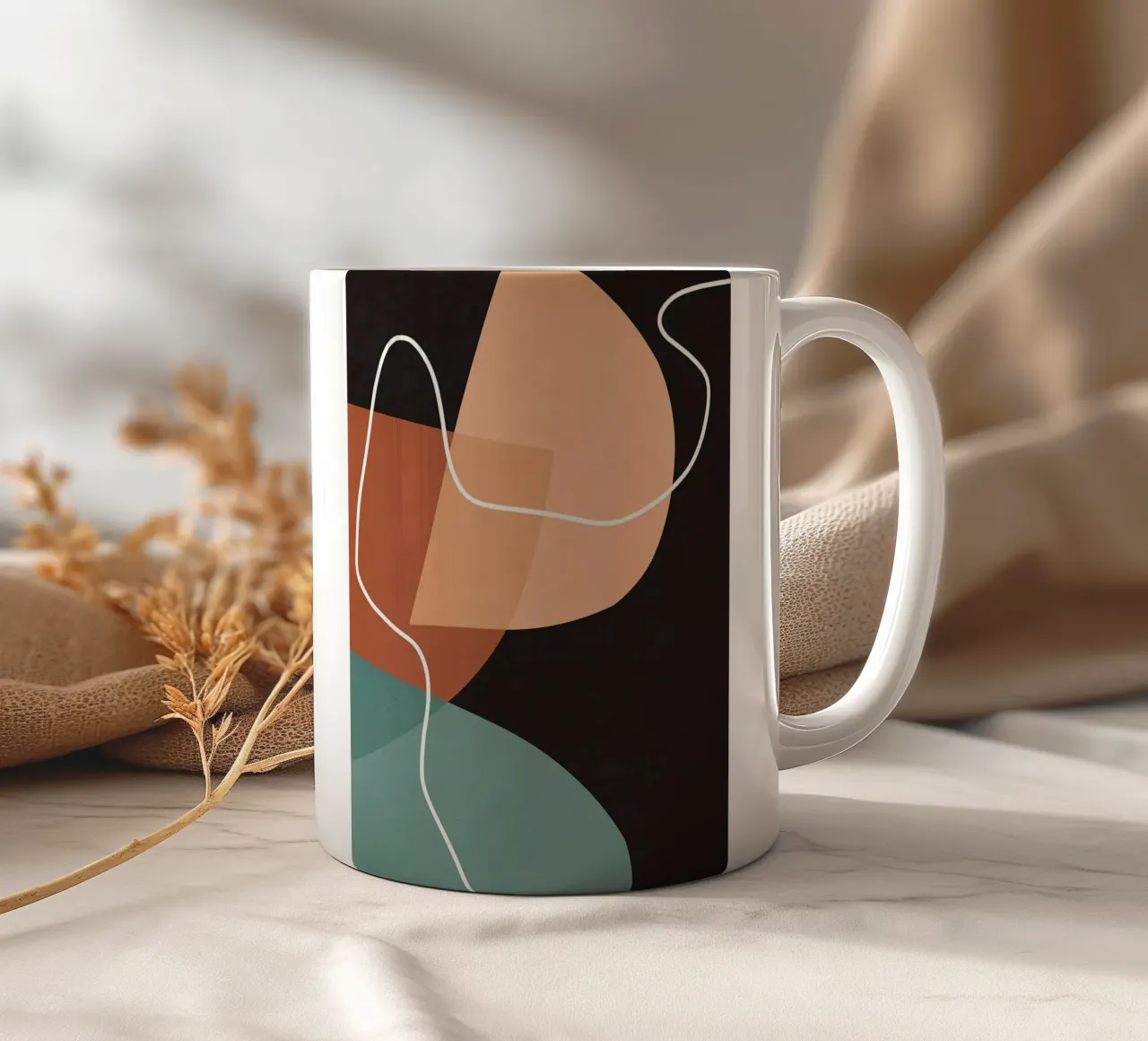 Astratto e armonico tazza in ceramica da Maria Lang