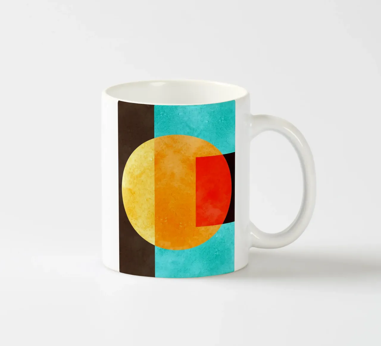 Geometria colorata tazza in ceramica da Maria Lang
