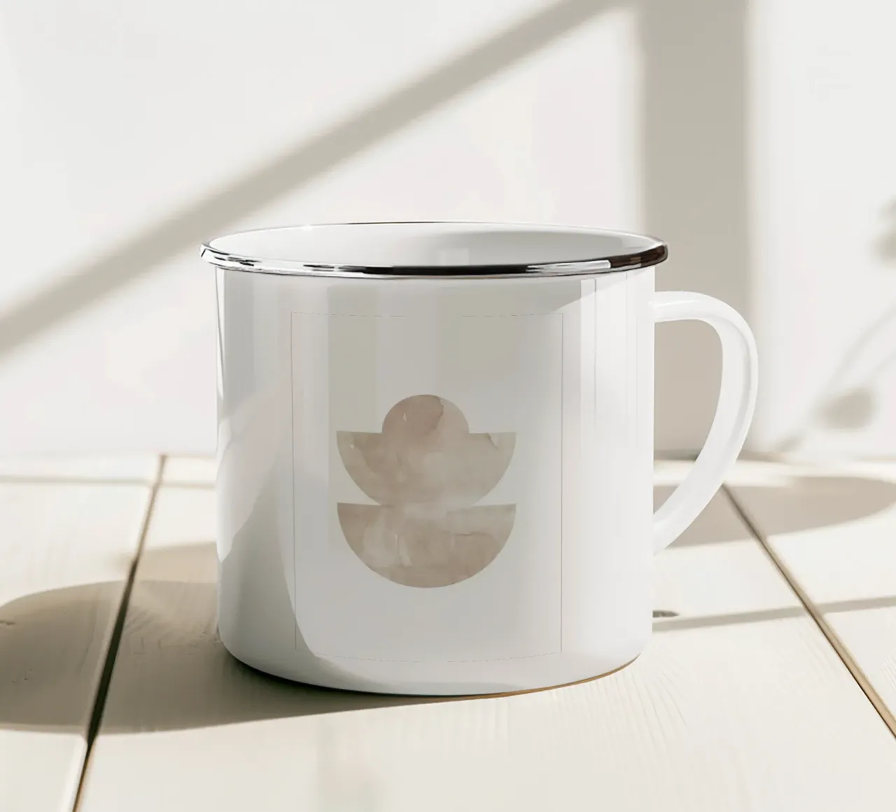 Forme geometriche ad acquerello 5 tazza in smalto da NouveauPrints