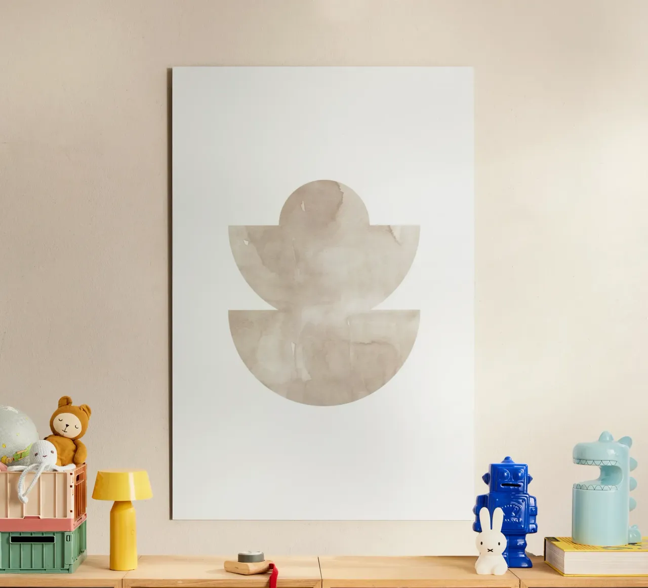 Forme geometriche ad acquerello 5 alluminio dibond da NouveauPrints