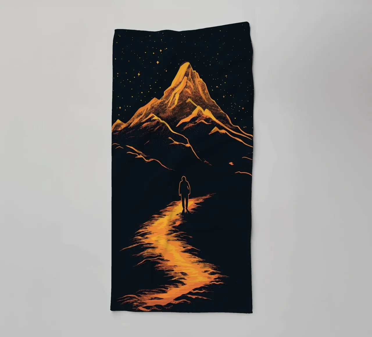 Sentier lumineux vers la montagne des étoiles serviette de bain de pixelbull - medieval art and more