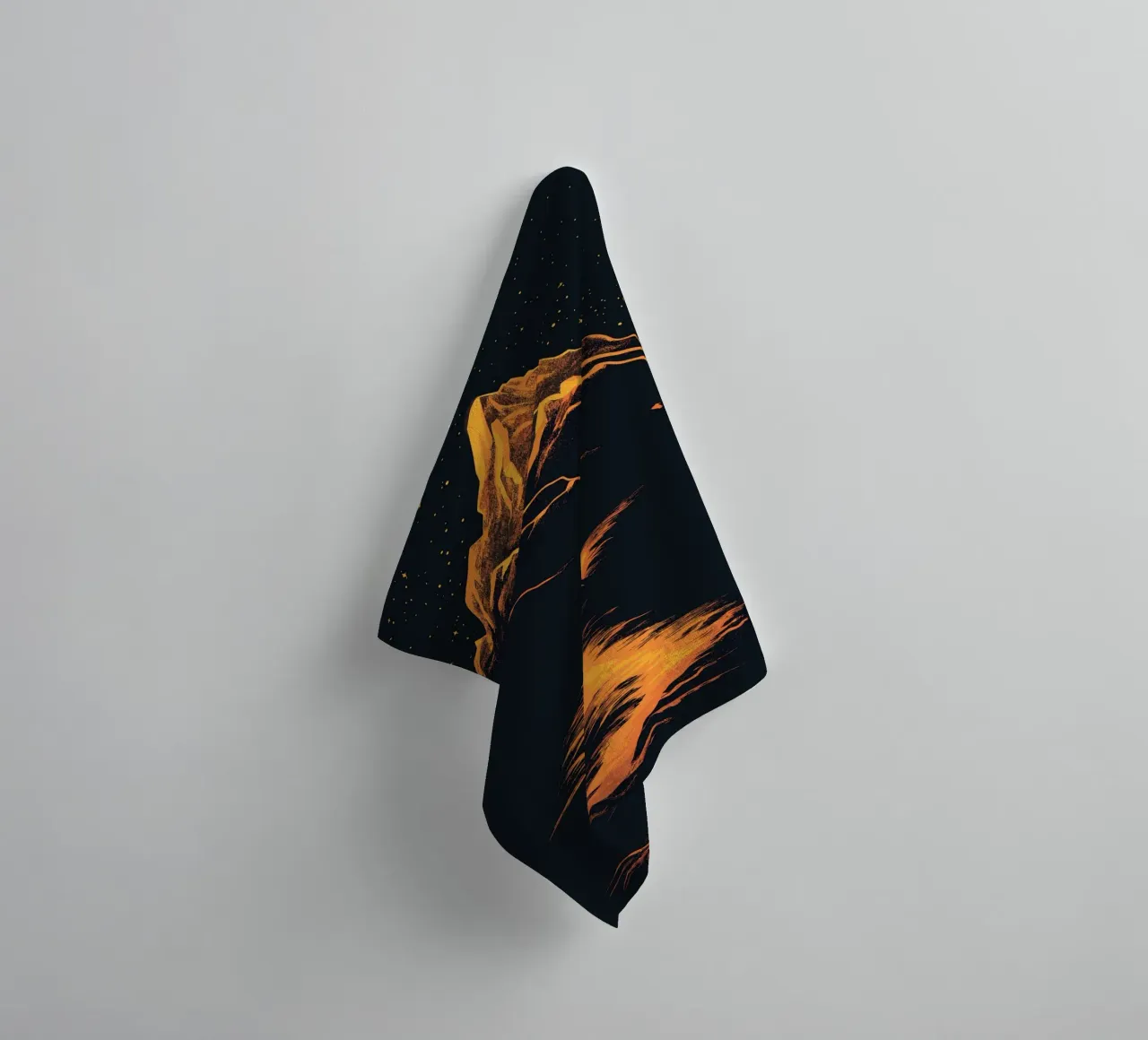 Sentier lumineux vers la montagne des étoiles serviette de bain de pixelbull - medieval art and more