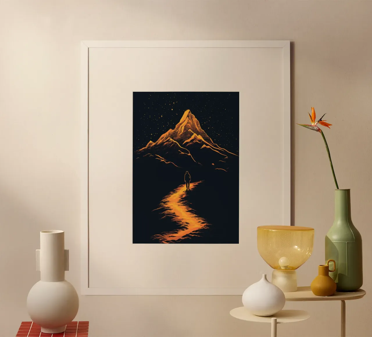 Illuminated path to the Sternenberg poster by pixelbull - medieval art and more