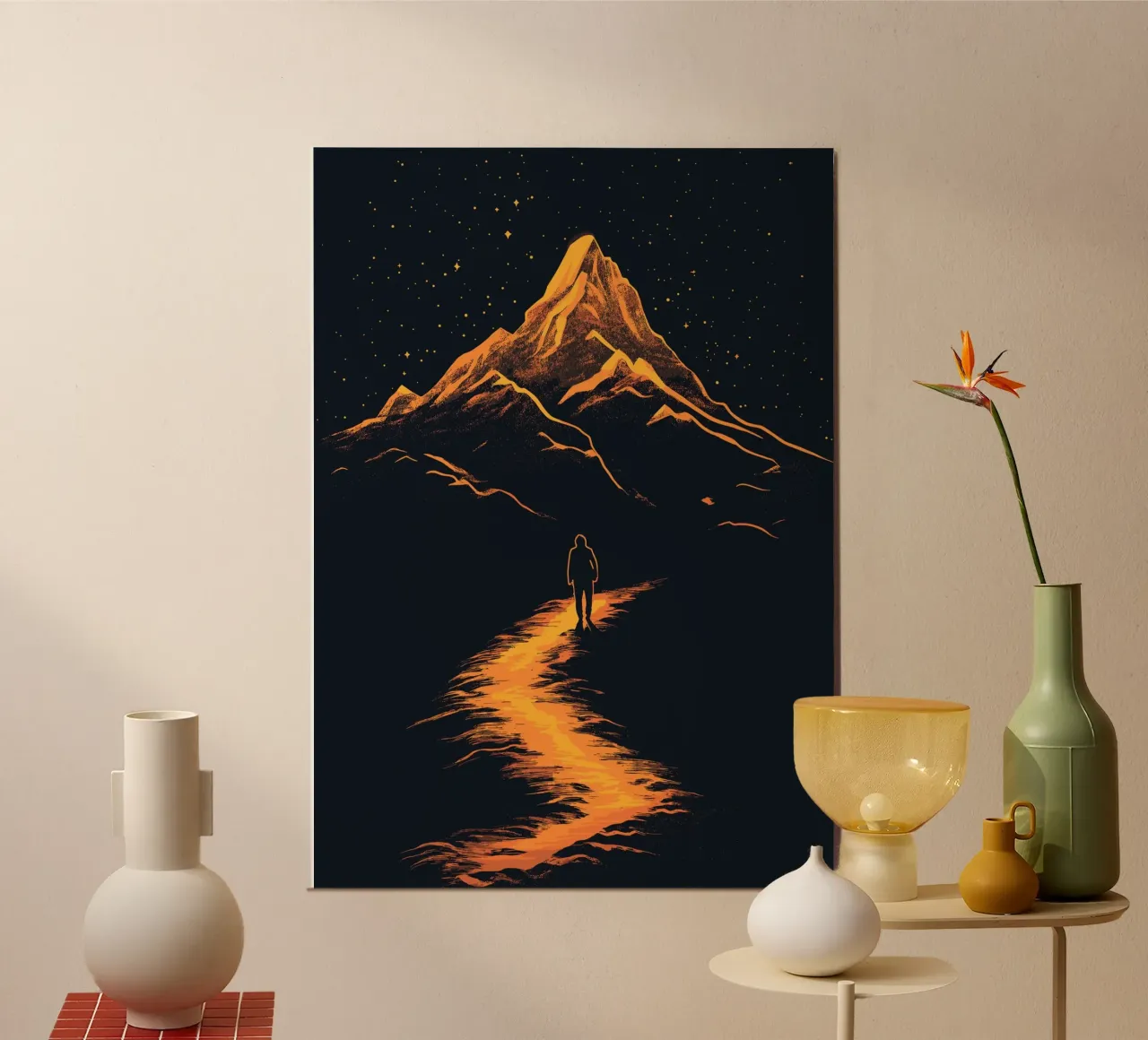 Illuminated path to the Sternenberg poster by pixelbull - medieval art and more