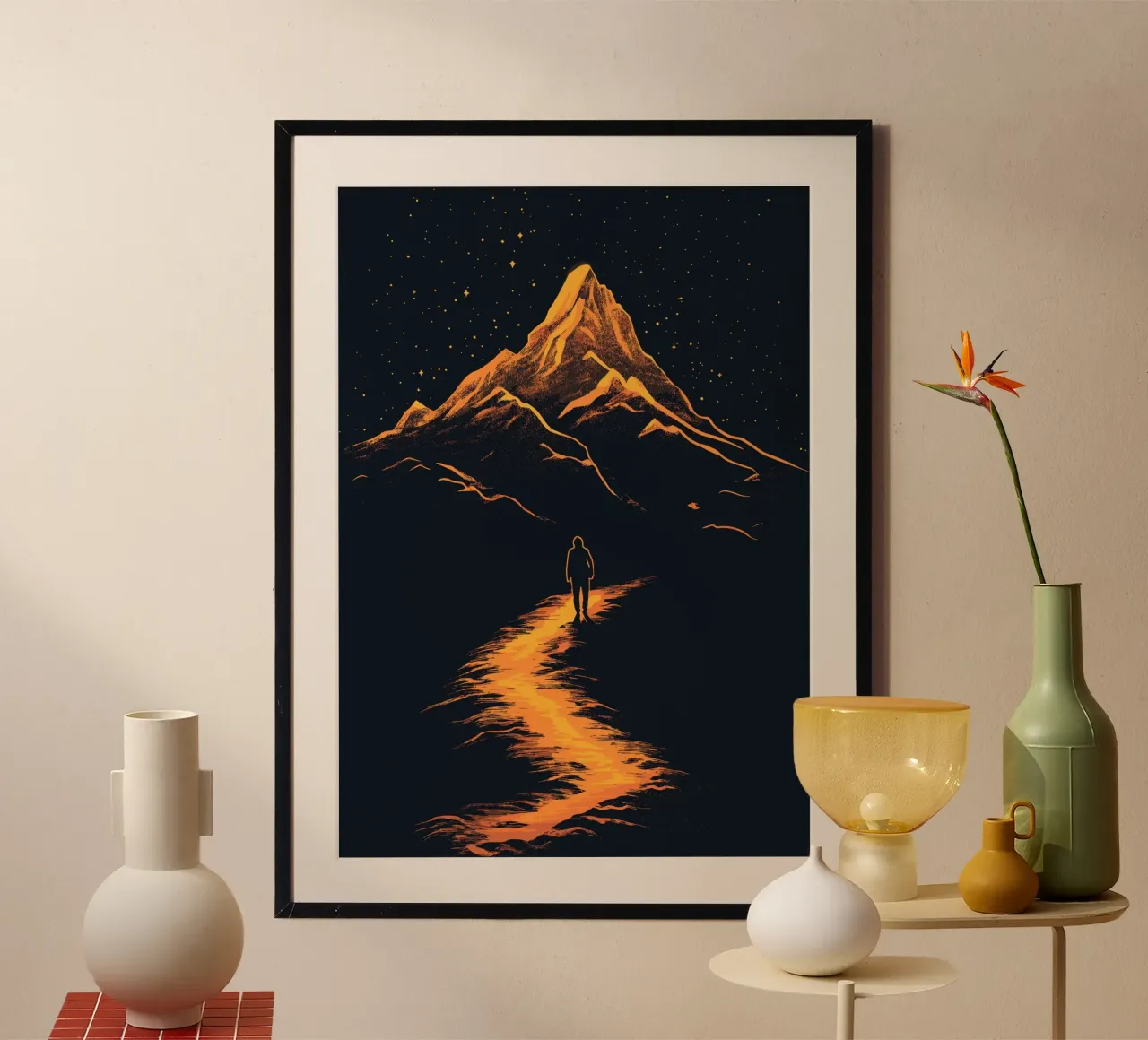 Illuminated path to the Sternenberg poster by pixelbull - medieval art and more