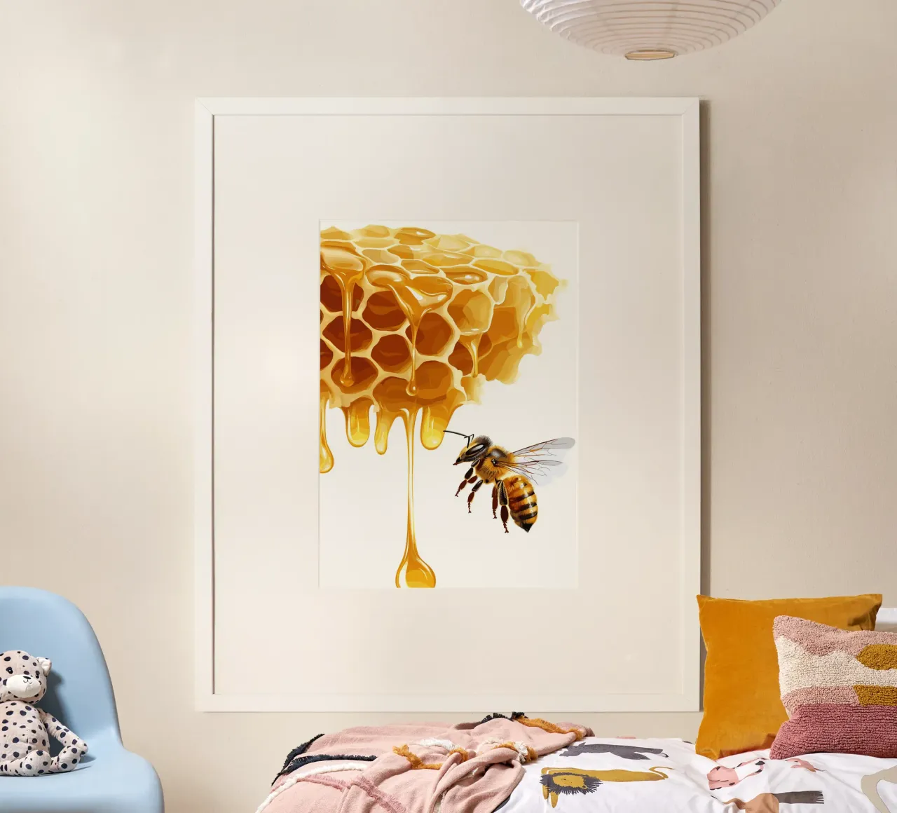 Honigernte in Perfektion Poster mit Aluminium Rahmen von pixelbull - medieval art and more