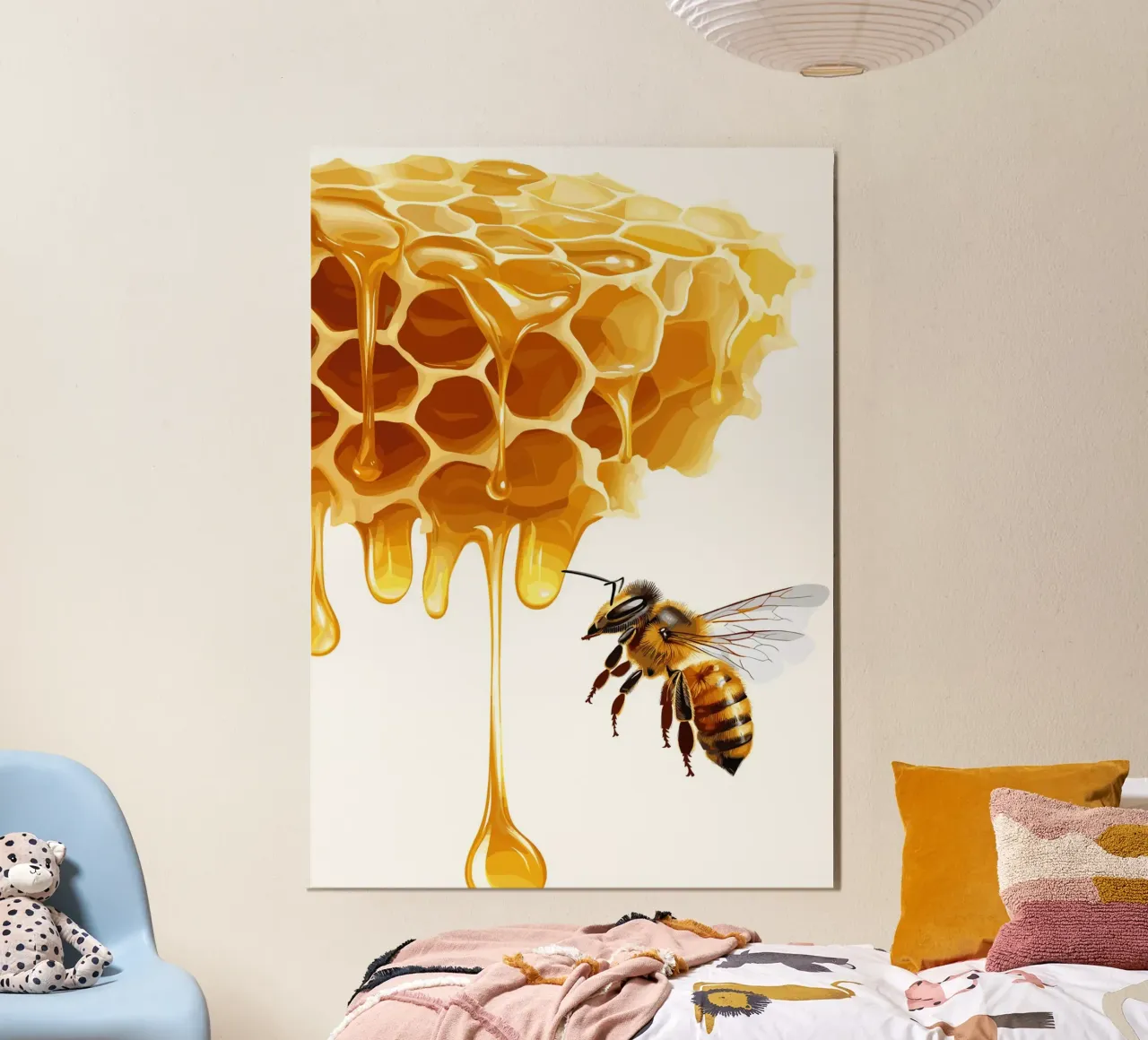 Honigernte in Perfektion Poster mit Aluminium Rahmen von pixelbull - medieval art and more