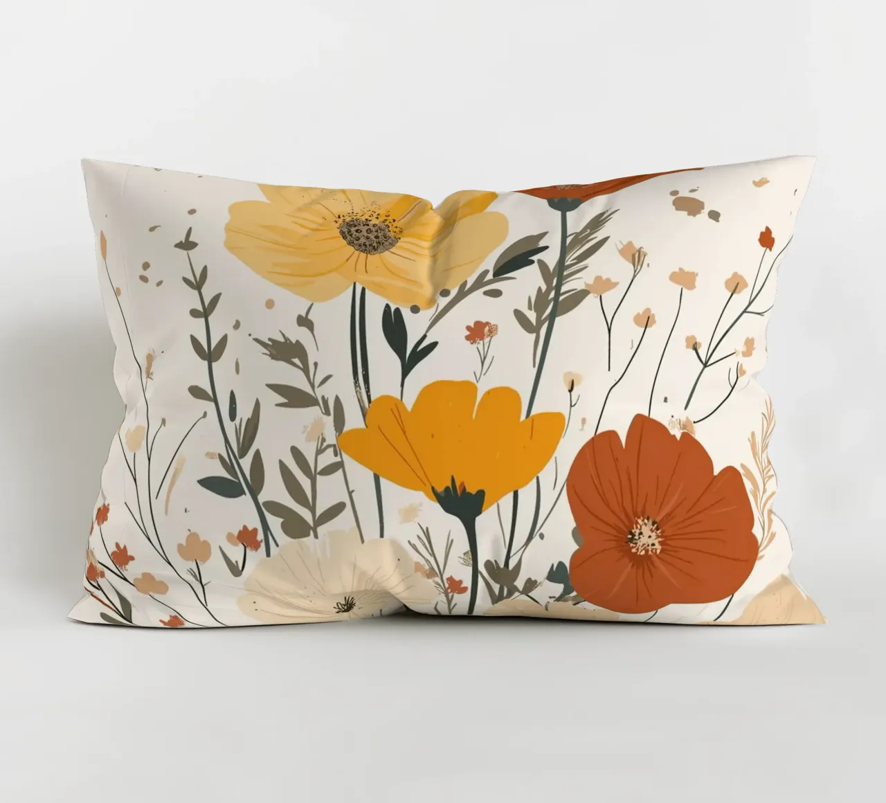 Fiori selvatici e api estive cuscino da pixelbull - medieval art and more