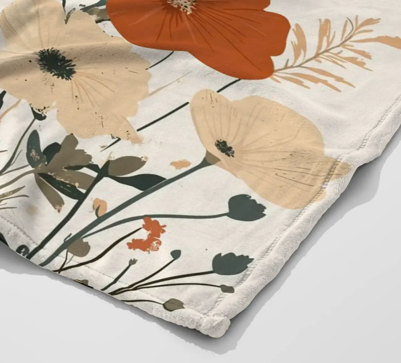 Fiori selvatici e api estive coperta in pile da pixelbull - medieval art and more
